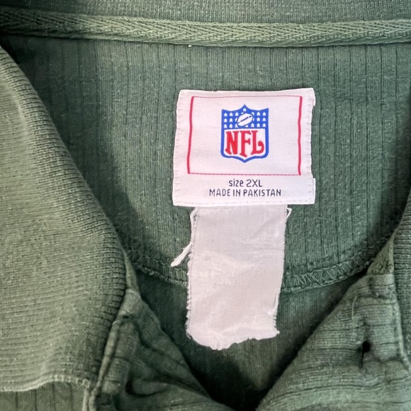 New York Jets Shirt Mens 2XL Green NFL Football Polo Short Sleeve Ribbed - Picture 5 of 9